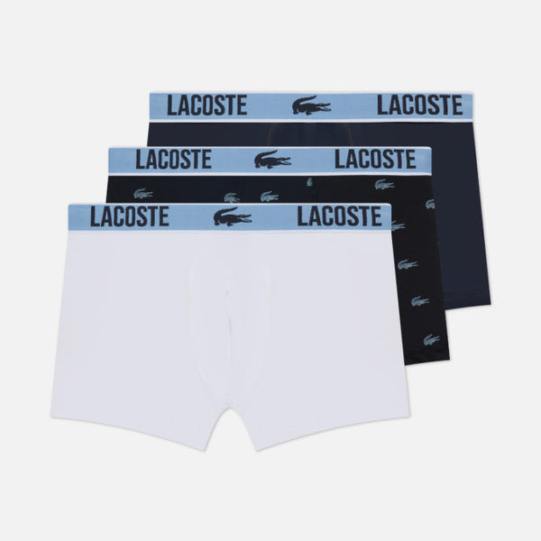 Комплект мужских трусов Lacoste 3-Pack Crocodile Print Trunk