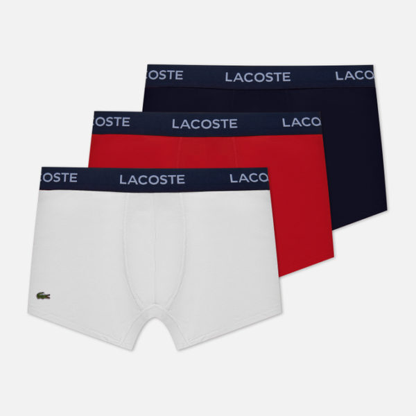 Комплект мужских трусов Lacoste Microfiber Trunk 3-Pack