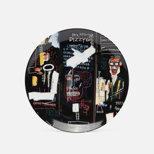 Тарелка Ligne Blanche Jean-Michel Basquiat Horn Players Black Medium