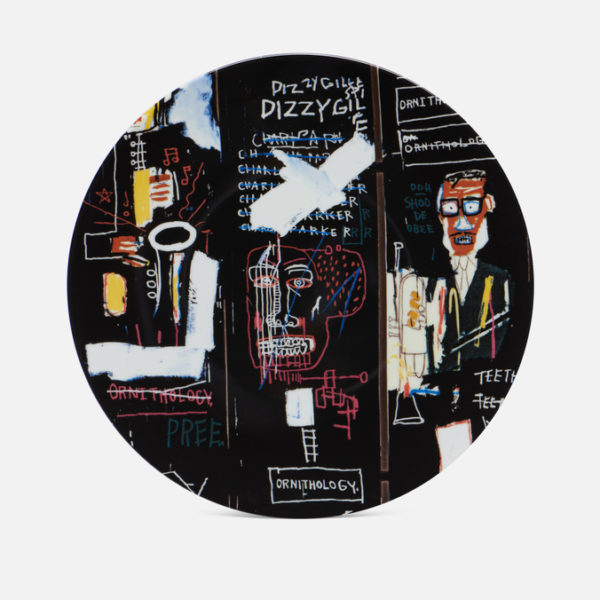 Тарелка Ligne Blanche Jean-Michel Basquiat Horn Players Black Large