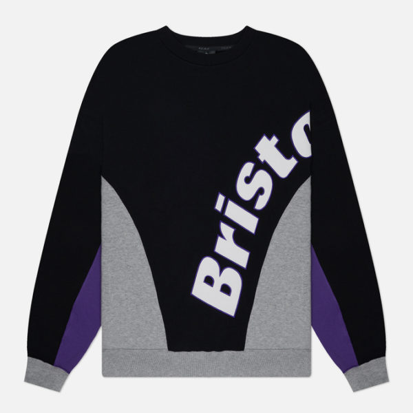 Мужская толстовка F.C. Real Bristol Big Logo Paneled Crew Neck