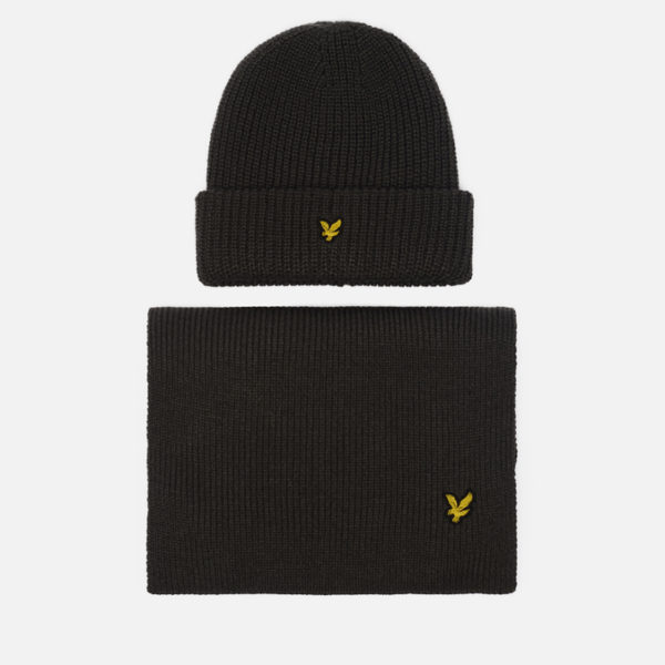 Подарочный набор Lyle & Scott Lambswool Ribbed Scarf & Beanie