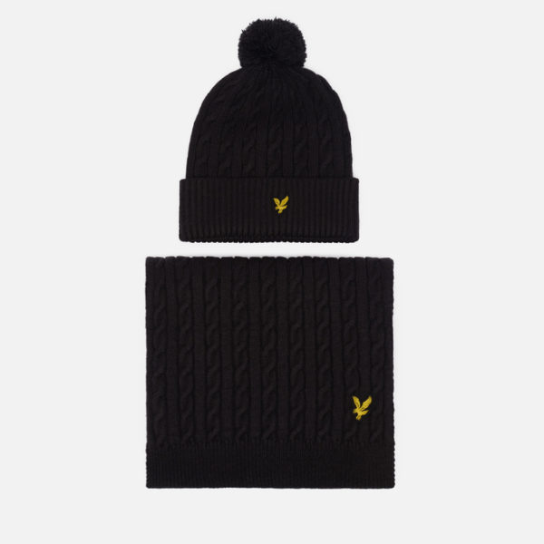Подарочный набор Lyle & Scott Cable Bobble Scarf & Beanie