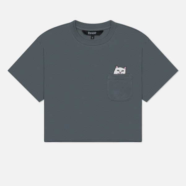 Женская футболка RIPNDIP Lord Nermal Cropped Baby Pocket