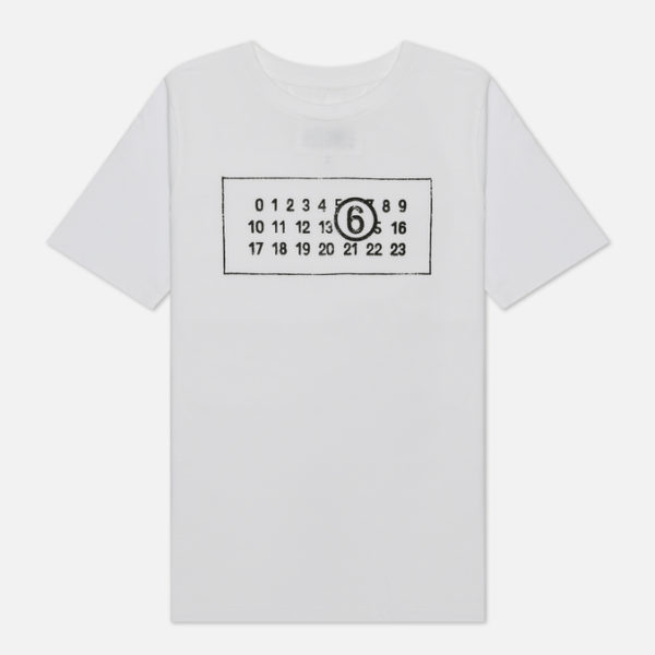 Женская футболка Maison Margiela MM6 Box Logo Numbers