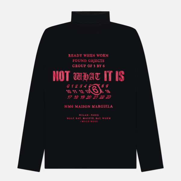 Мужской лонгслив Maison Margiela MM6 High Neck Logo Printed