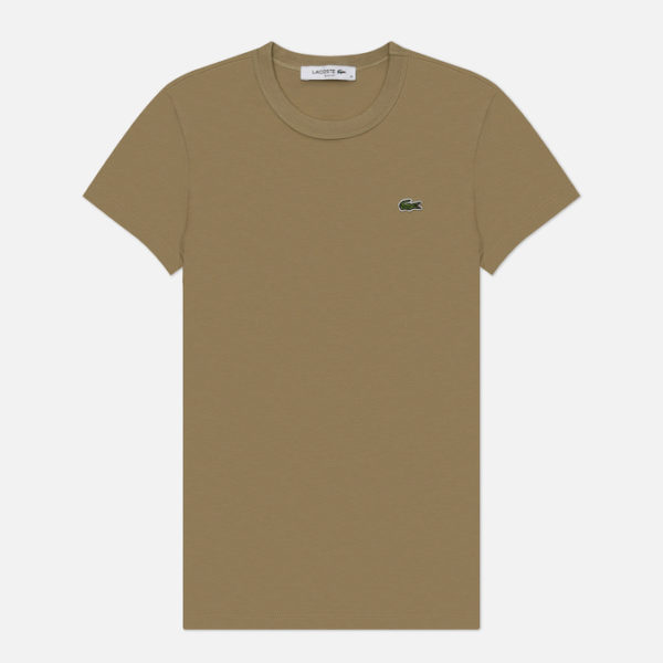 Женская футболка Lacoste Slim Fit Embroidered Crocodile