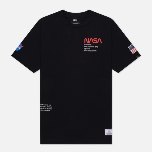 Мужская футболка Alpha Industries NASA Worm Logo Gen II